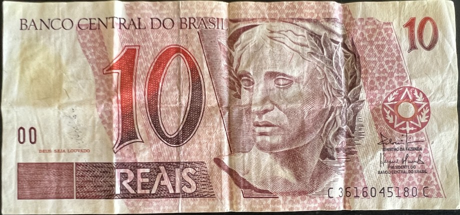 Brazil 10 Real, front