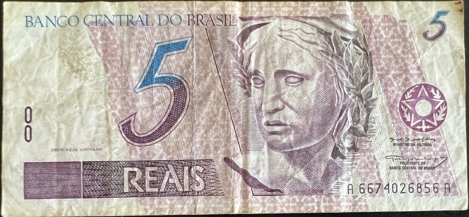 Brazil 5 Real, front