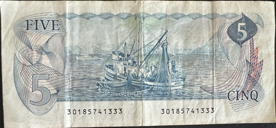 Canada 5 Dollar, back