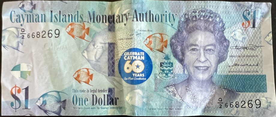 Cayman Islands 1 Dollar, front