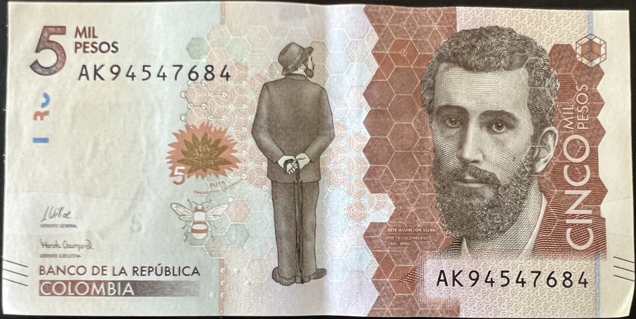 Colombia 5000 Peso, front