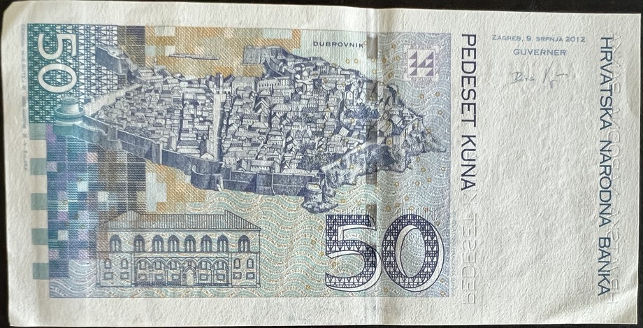 Croatia 50 Kuna, back