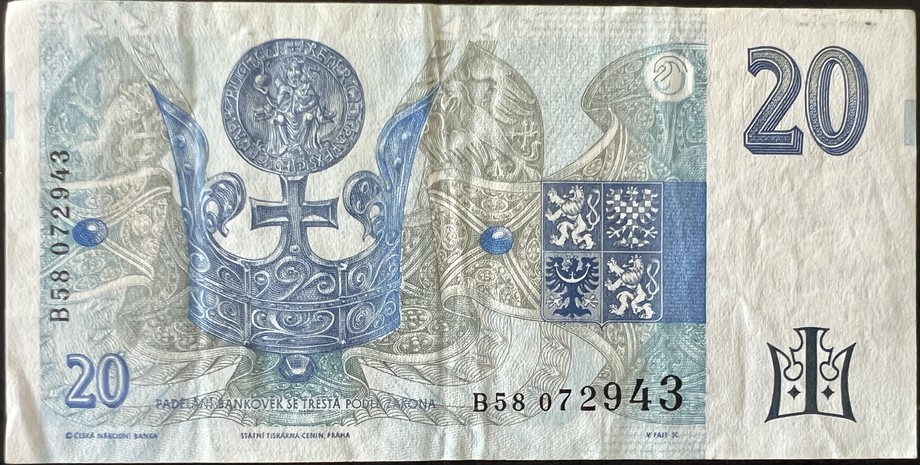 Czech Republic 20 Koruna, back