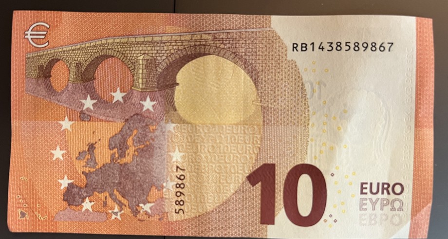 Euro 10 Euro, back