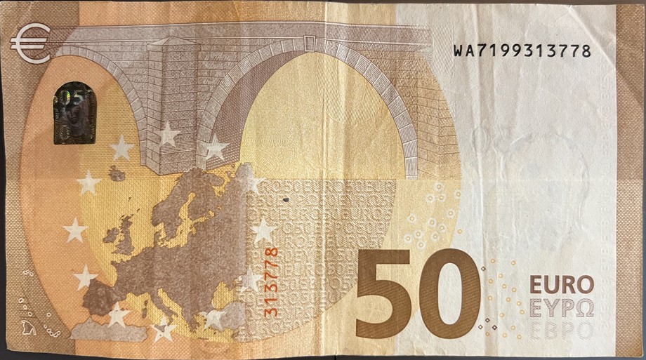 Euro 50 Euro, back