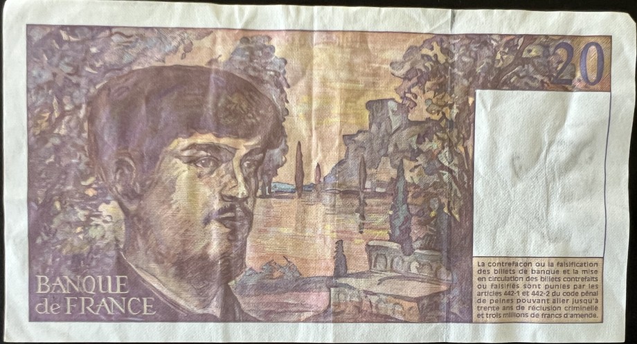 France 20 Franc, back