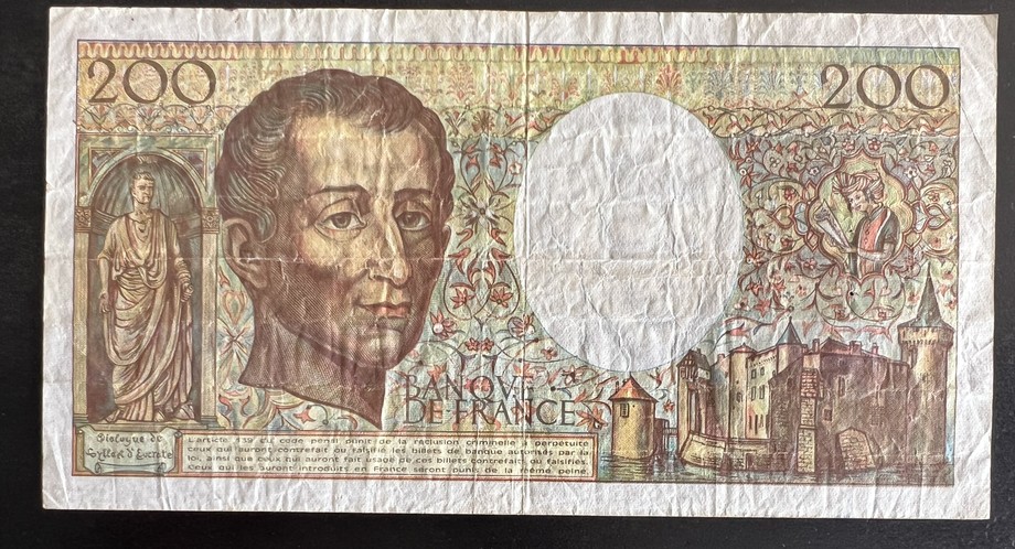 France 200 Franc, back