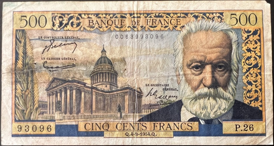 France 500 Franc, front
