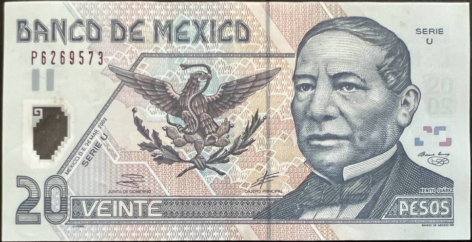Mexico 20 Peso, front