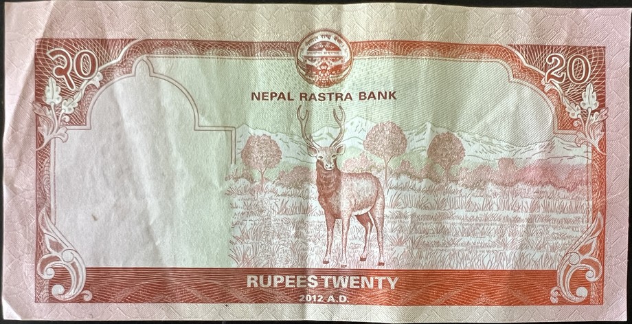 Nepal 20 Rupee, back