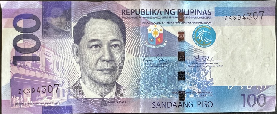Philippines 100 Piso, front