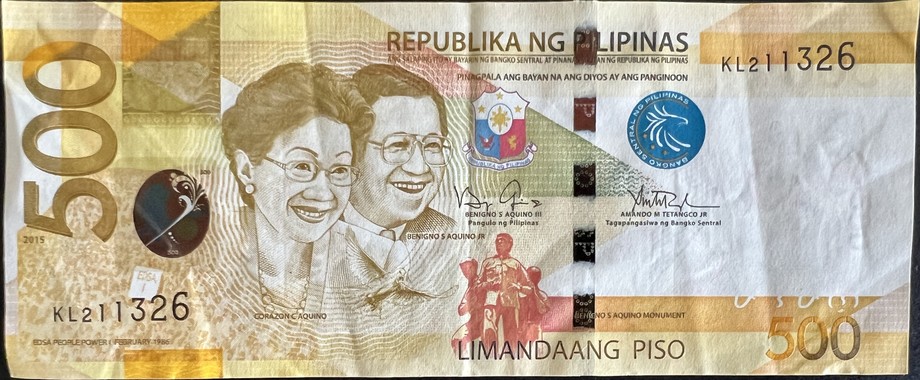 Philippines 500 Piso, front