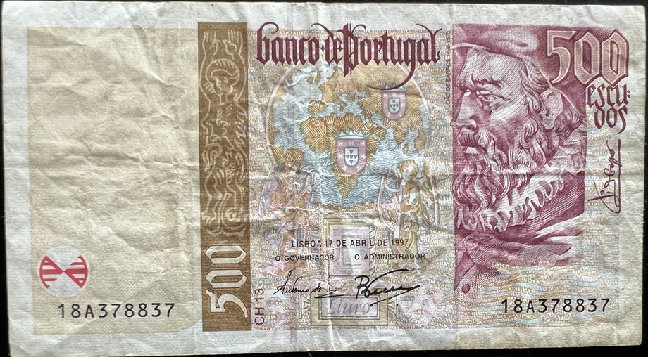 Portugal 500 Escudo, front