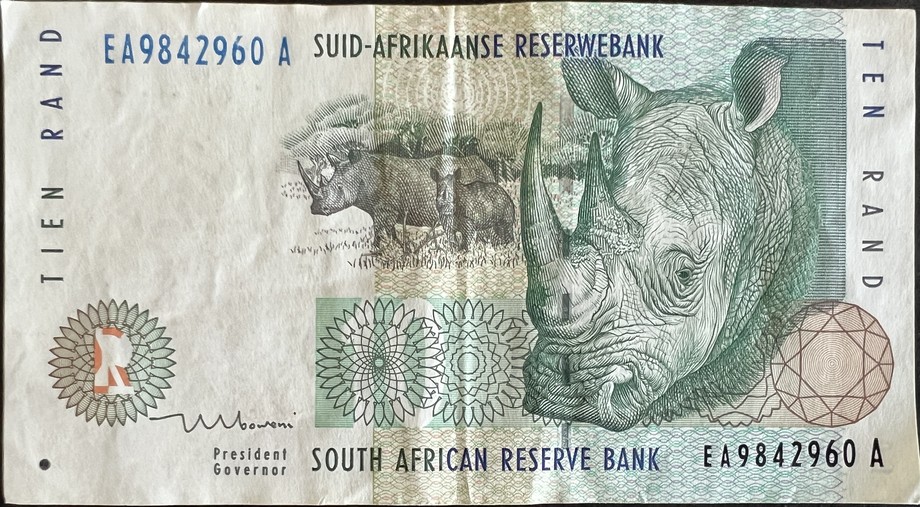 South Africa 10 Rand, front
