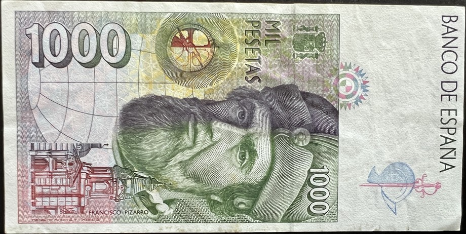 Spain 1000 Peseta, back