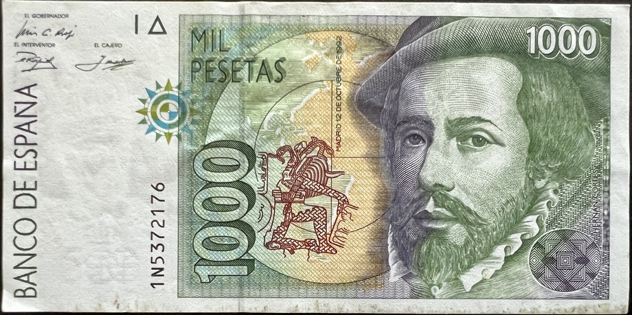 Spain 1000 Peseta, front