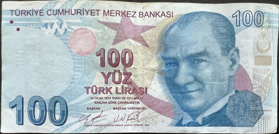 Türkiye 100 Lira, front