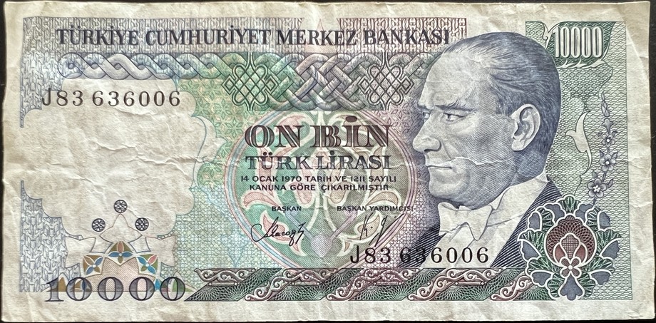 Türkiye 10000 Lira, front