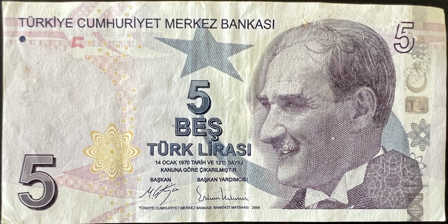 Türkiye 5 Lira, front