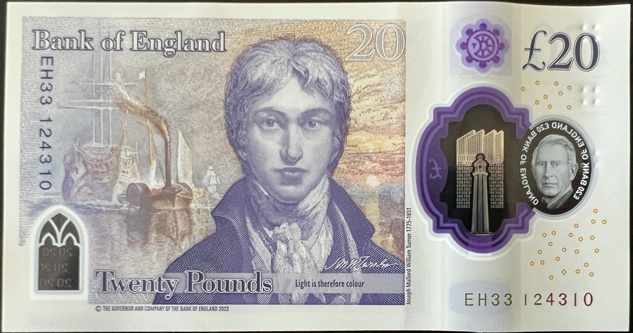 United Kingdom 20 Pound, back