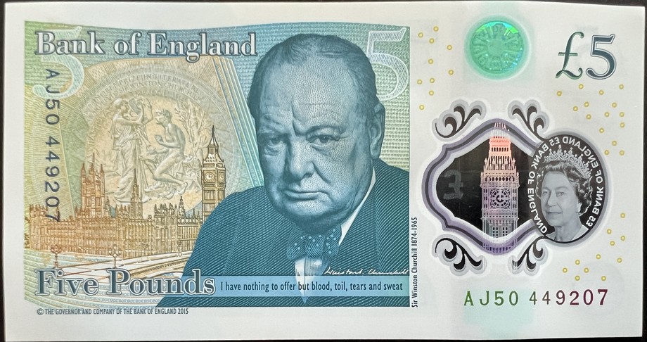 United Kingdom 5 Pound, back