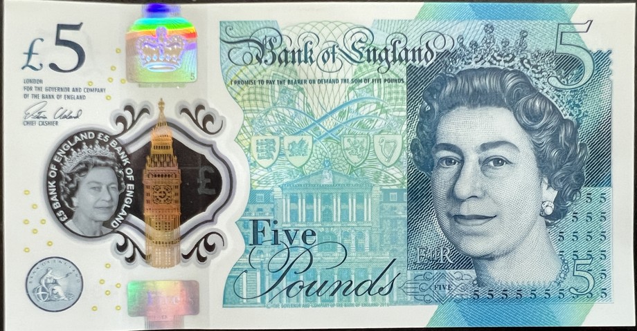 United Kingdom 5 Pound, front