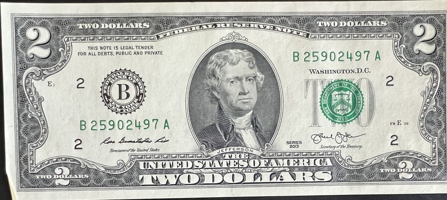 United States 2 Dollar, front