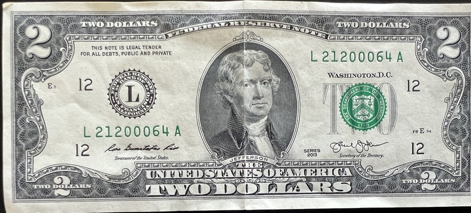 United States 2 Dollar, front