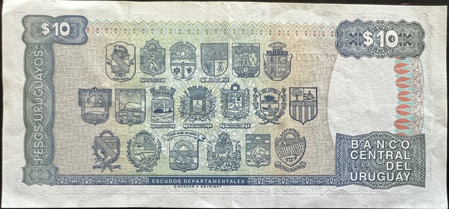Uruguay 10 Peso, back