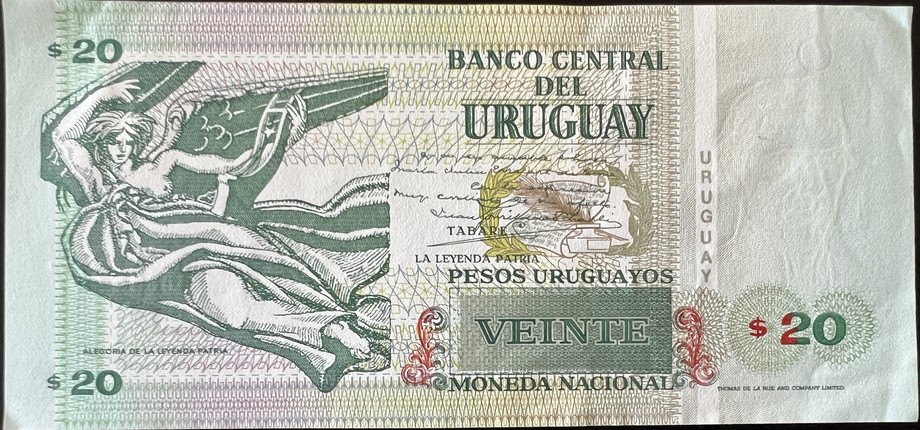 Uruguay 20 Peso, back