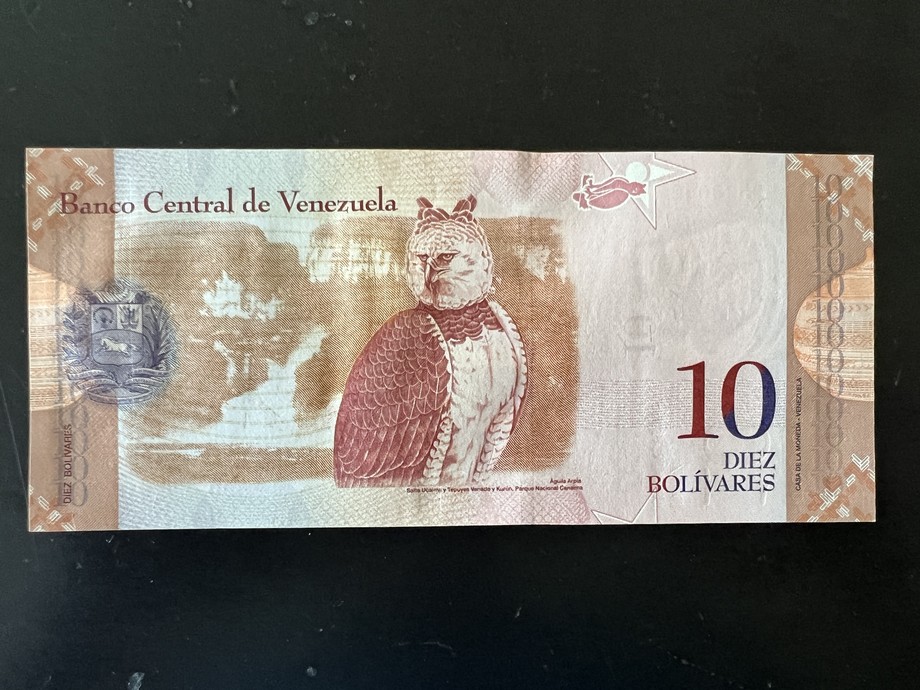 Venezuela 10 Bolívar, back