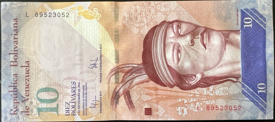 Venezuela 10 Bolívar, front