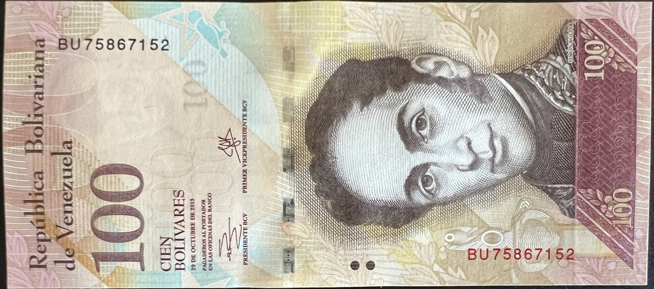 Venezuela 100 Bolívar, front