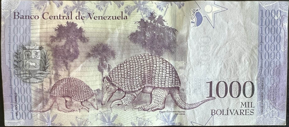 Venezuela 1000 Bolívar, back