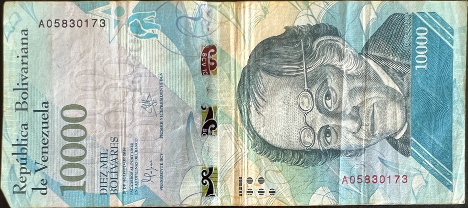 Venezuela 10000 Bolívar, front