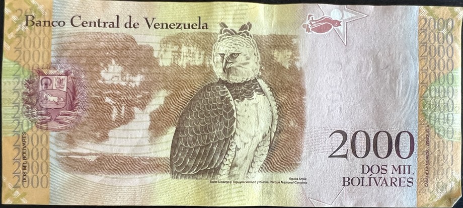 Venezuela 2000 Bolívar, back