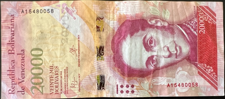 Venezuela 20000 Bolívar, front