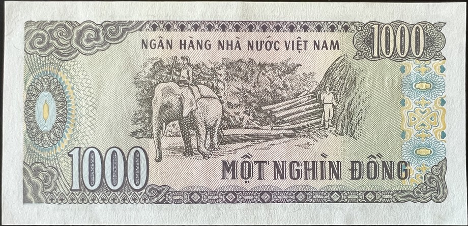 Vietnam 1000 Dong, back