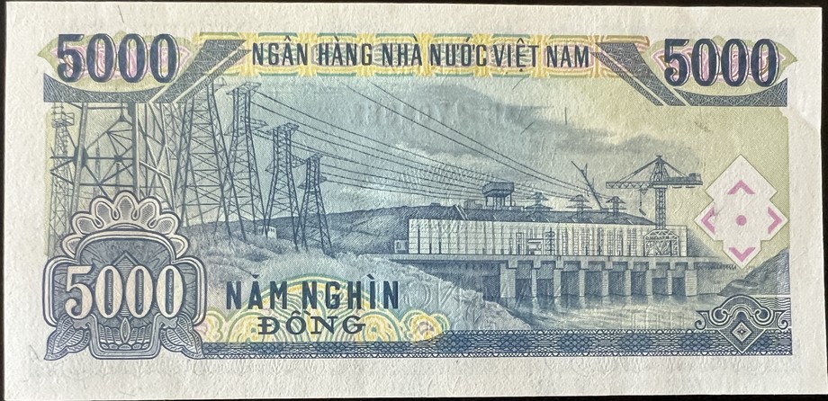 Vietnam 5000 Dong, back