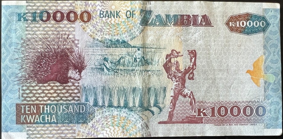 Zambia 10000 Kwacha, back