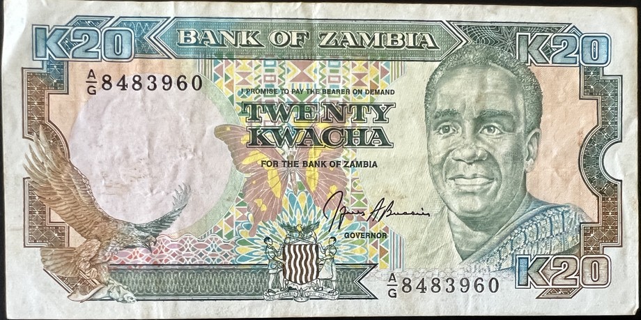 Zambia 20 Kwacha, front