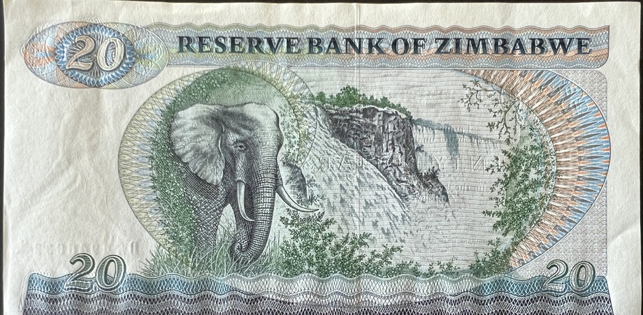 Zimbabwe 20 Dollar, back