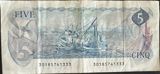 Canada 5 Dollar, back