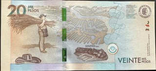 Colombia 20000 Peso, back
