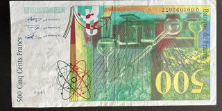 France 500 Franc, back
