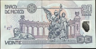 Mexico 20 Peso, back