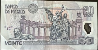 Mexico 20 Peso, back