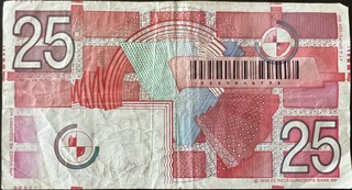 Netherlands 25 Guilder, back