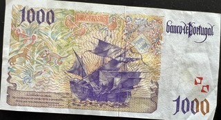 Portugal 1000 Escudo, back