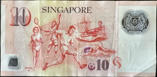 Singapore 10 Dollar, back